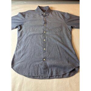 Bonobos Mens Button-Up Shirt M Blue Cotton Blend Casual Wear